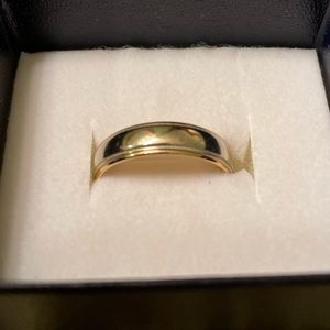COPY - Mens Milgrain Beaded Edge Wedding Band Ring in 14K Yellow Size 9 1/4